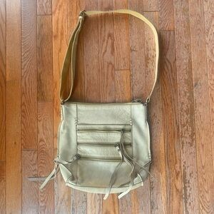 tan vintage cream lucky brand leather purse